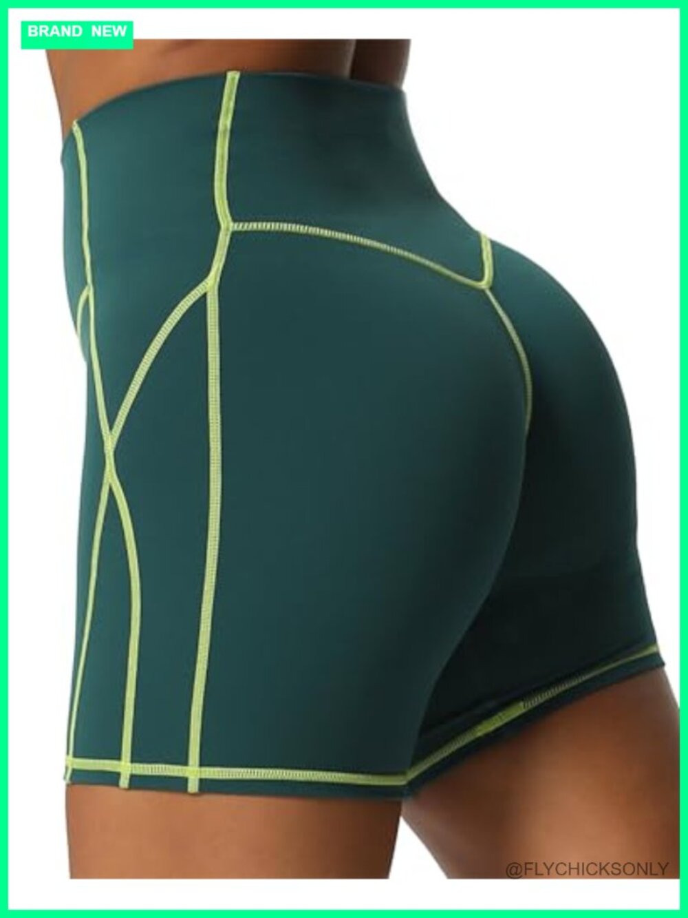 High Rise Biker Shorts Lined Compression Gym Yoga Pilates